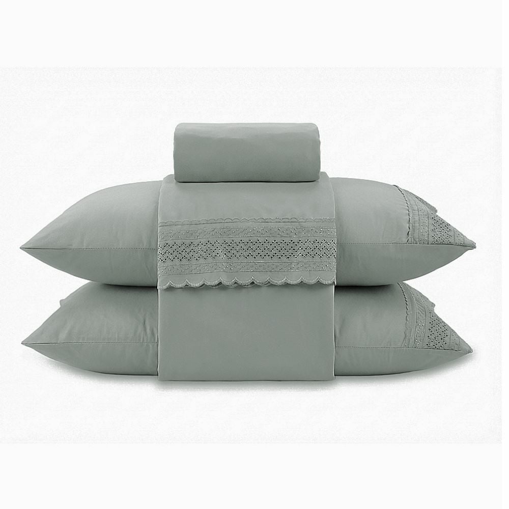 Jogo de Cama Queen com Renda Imperial Havan Casa 4 pçs - Verde