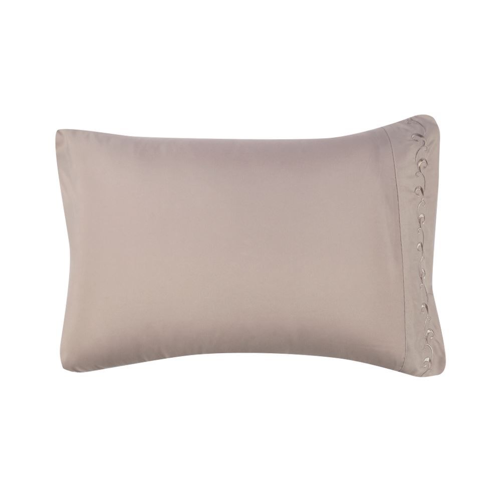 Jogo de Cama Casal Imperial Bordado Havan Casa 4 pçs - Bege