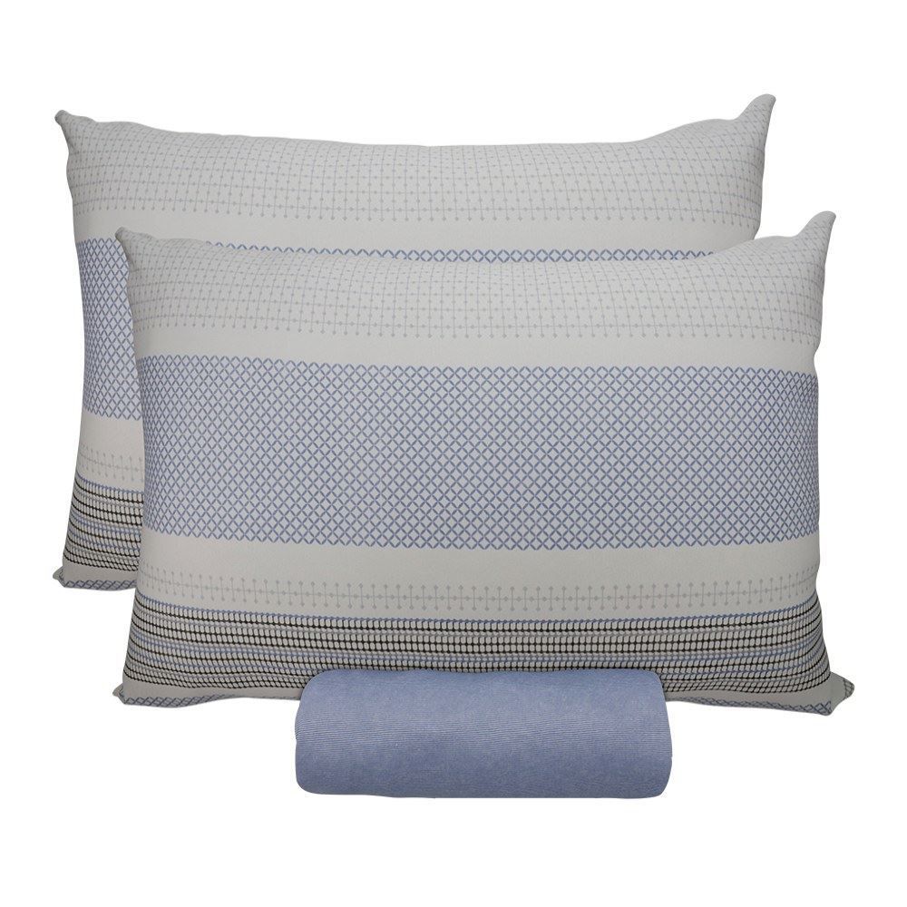 Jogo de Cama Casal Malha Solecasa Havan Casa 3 pçs - Contemporâneo Azul Jeans