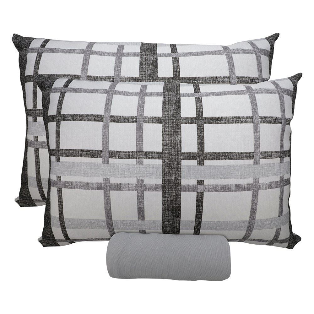 Jogo de Cama Casal Malha Solecasa Havan Casa 3 pçs - Trama Urbana Cinza