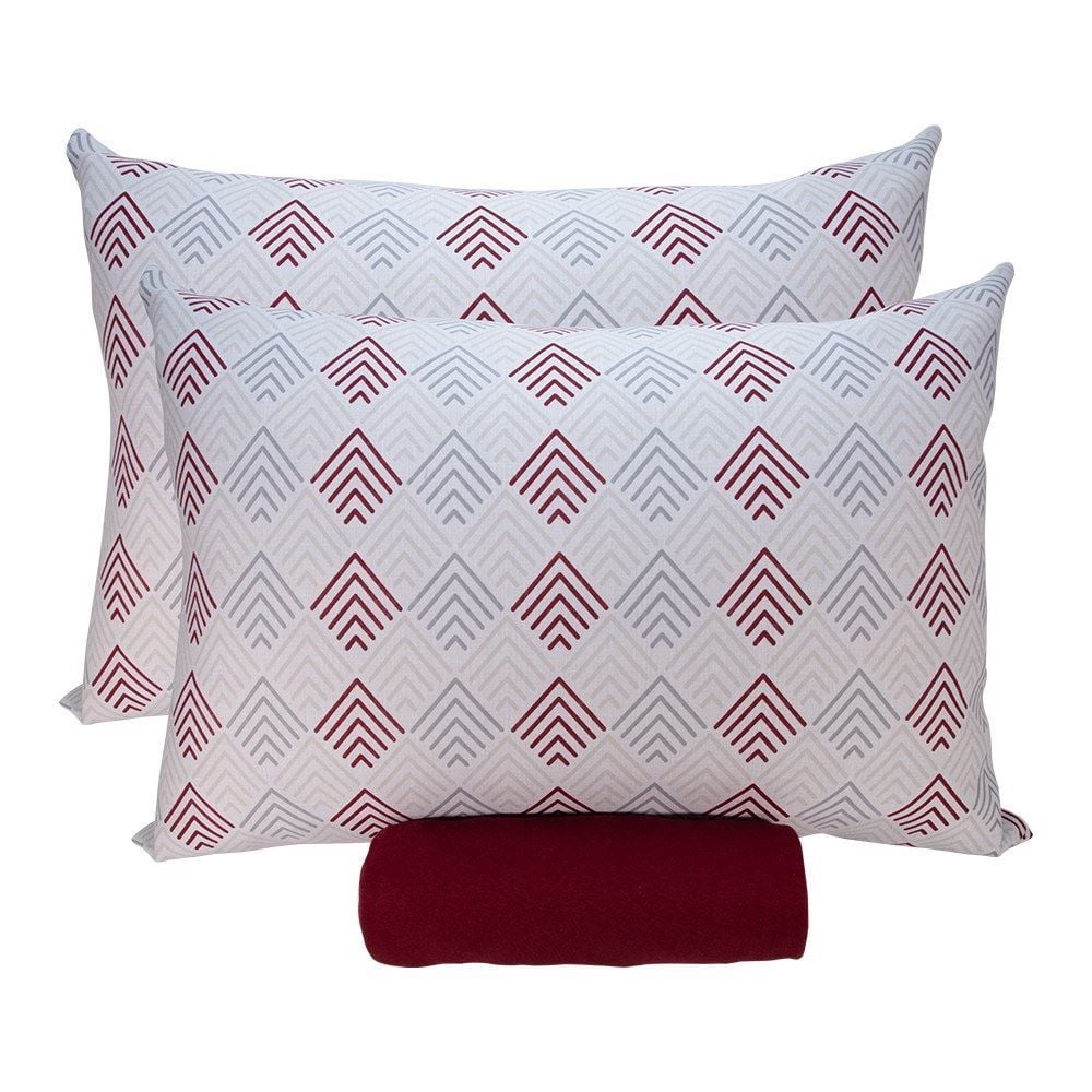 Jogo de Cama Casal Malha Solecasa Havan Casa 3 pçs - Setas Bloodstone