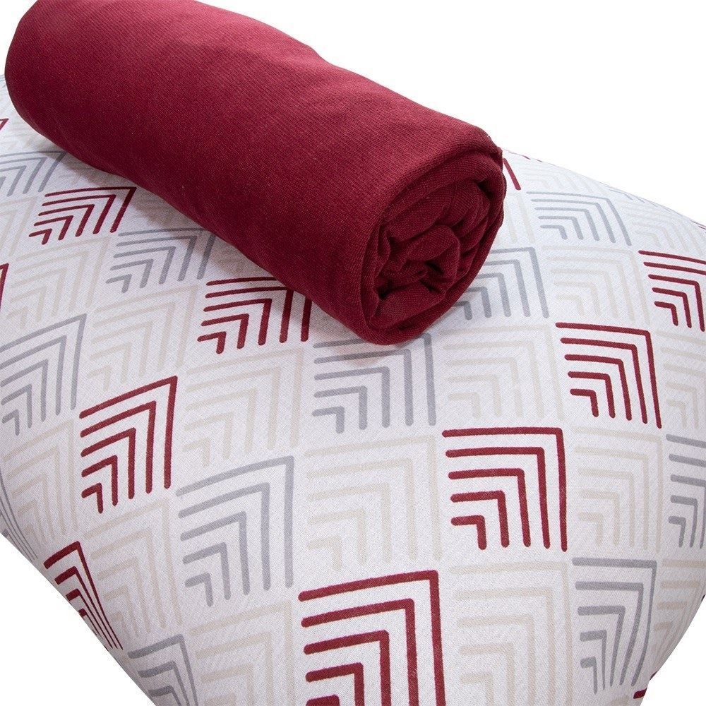 Jogo de Cama Casal Malha Solecasa Havan Casa 3 pçs - Setas Bloodstone