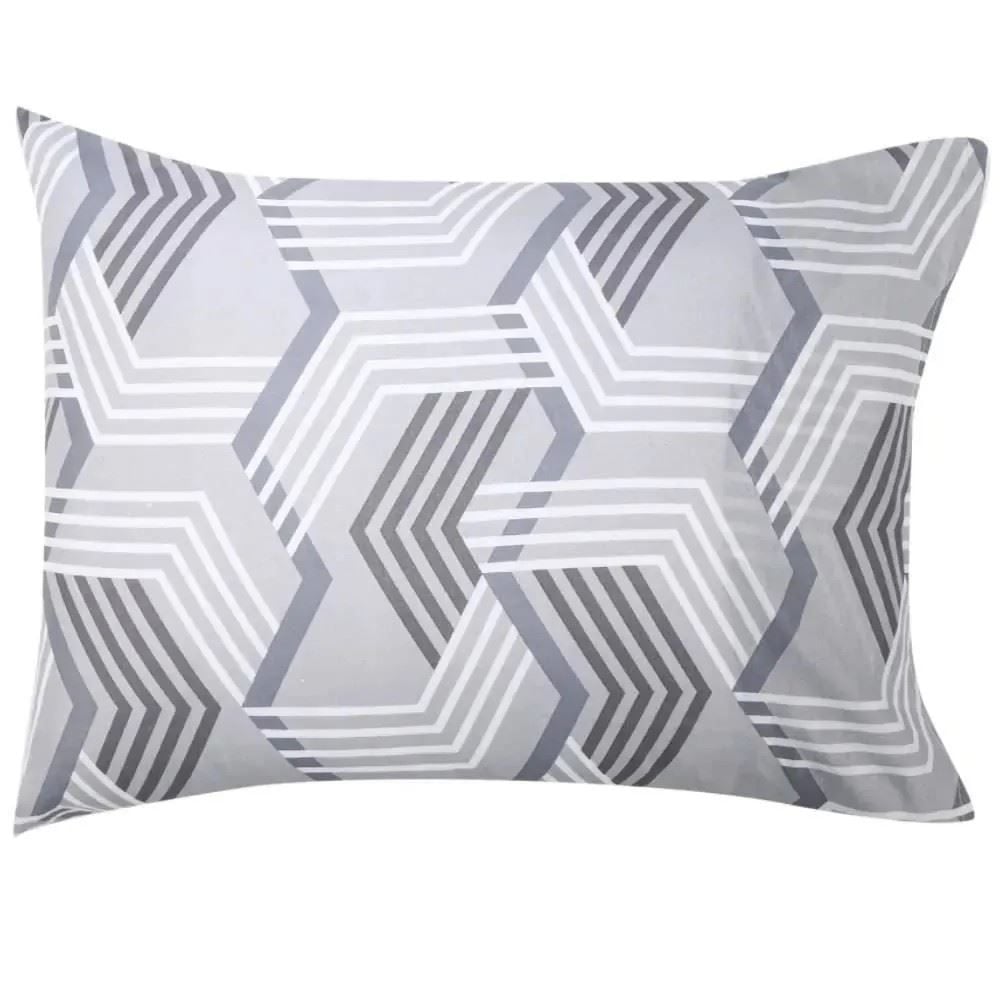 Jogo De Cama Casal Microfibra 150 Fios Havan Casa 4 Peças - Gonzales Geo Cinza