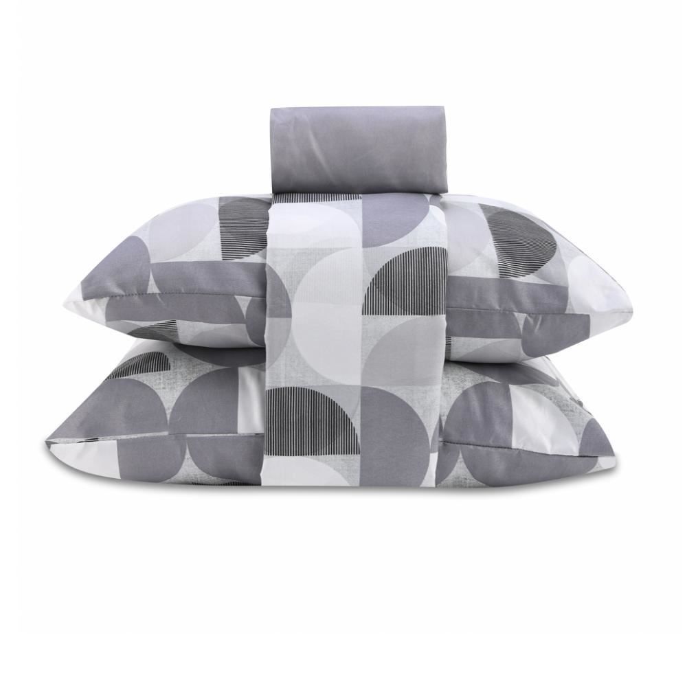 Jogo De Cama Casal Microfibra 150 Fios Havan Casa 4 Peças - Luccius Cinza