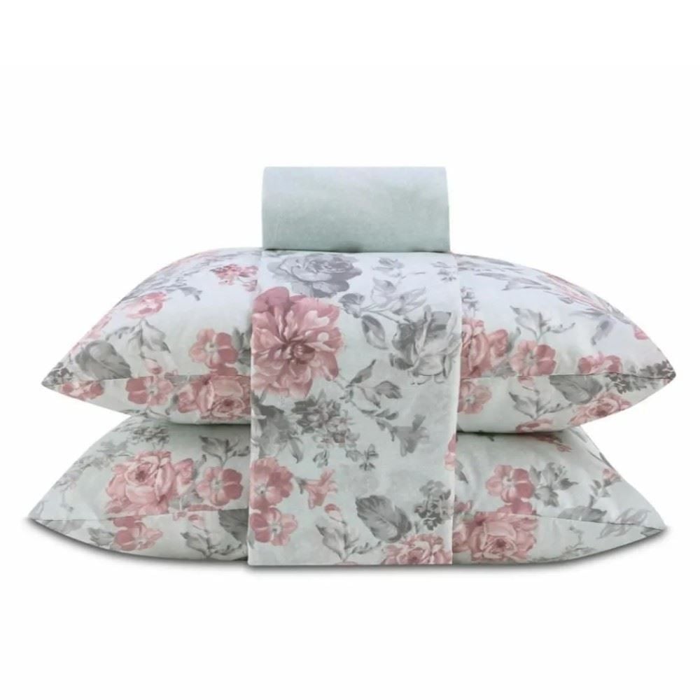 Jogo De Cama Casal Microfibra 150 Fios Havan Casa 4 Peças - Suela Flowers