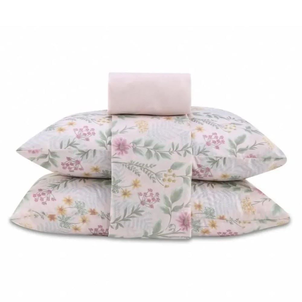 Jogo De Cama Casal Microfibra 150 Fios Havan Casa 4 Peças - Iris Flowers