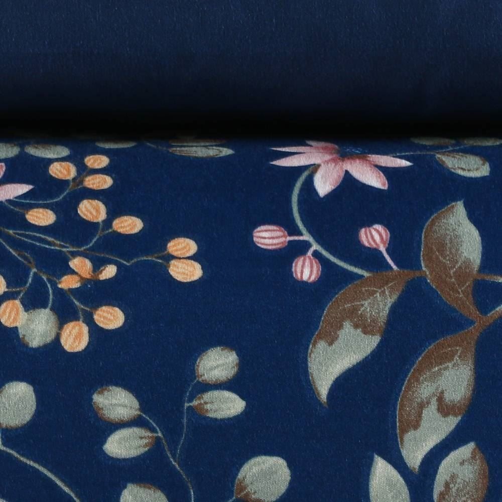 Jogo De Cama Casal Elegance Havan Casa 4 Pçs - Jungle Marinho Flowers