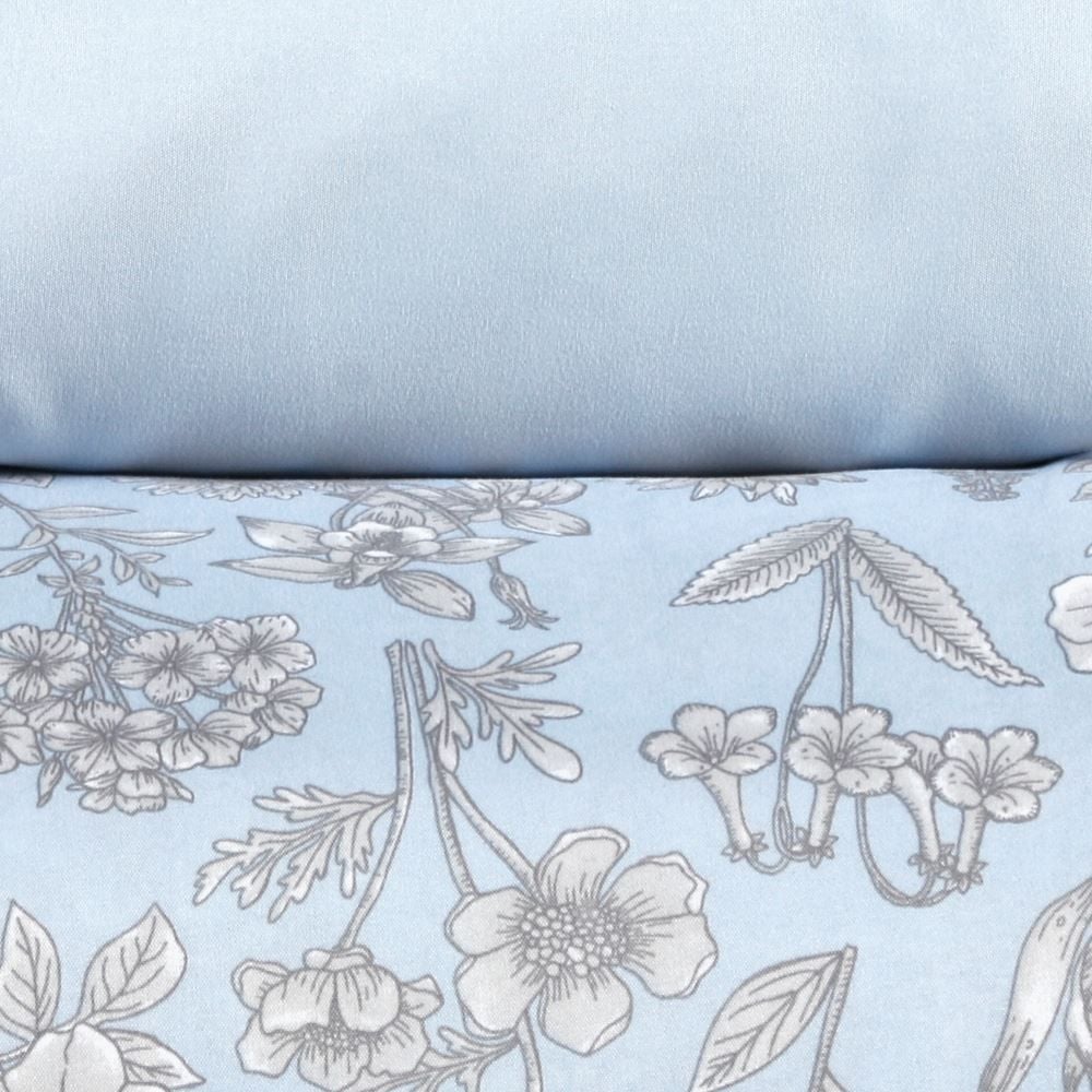 Jogo de Cama Casal Elegance Havan Casa 4 pçs - Blossom Flowers Azul