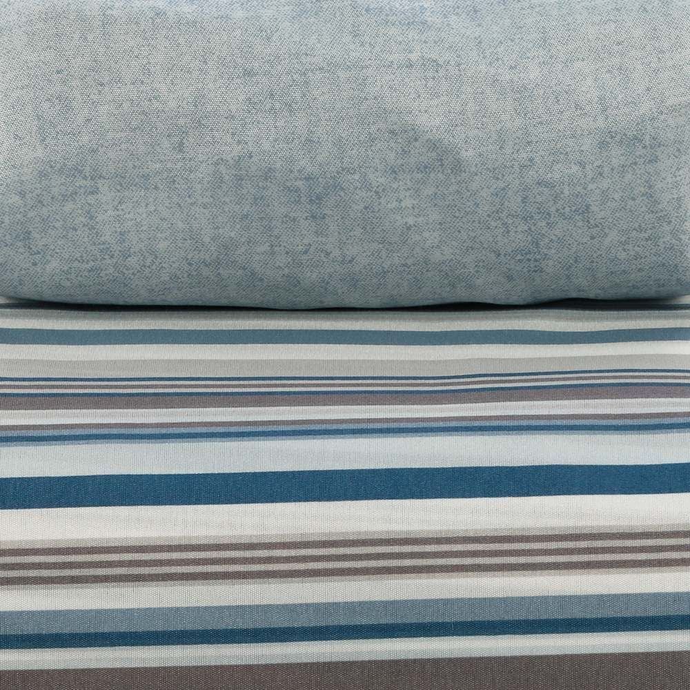 Jogo de Cama Casal Napoli Havan Casa 4 pçs - Mink Listra Azul