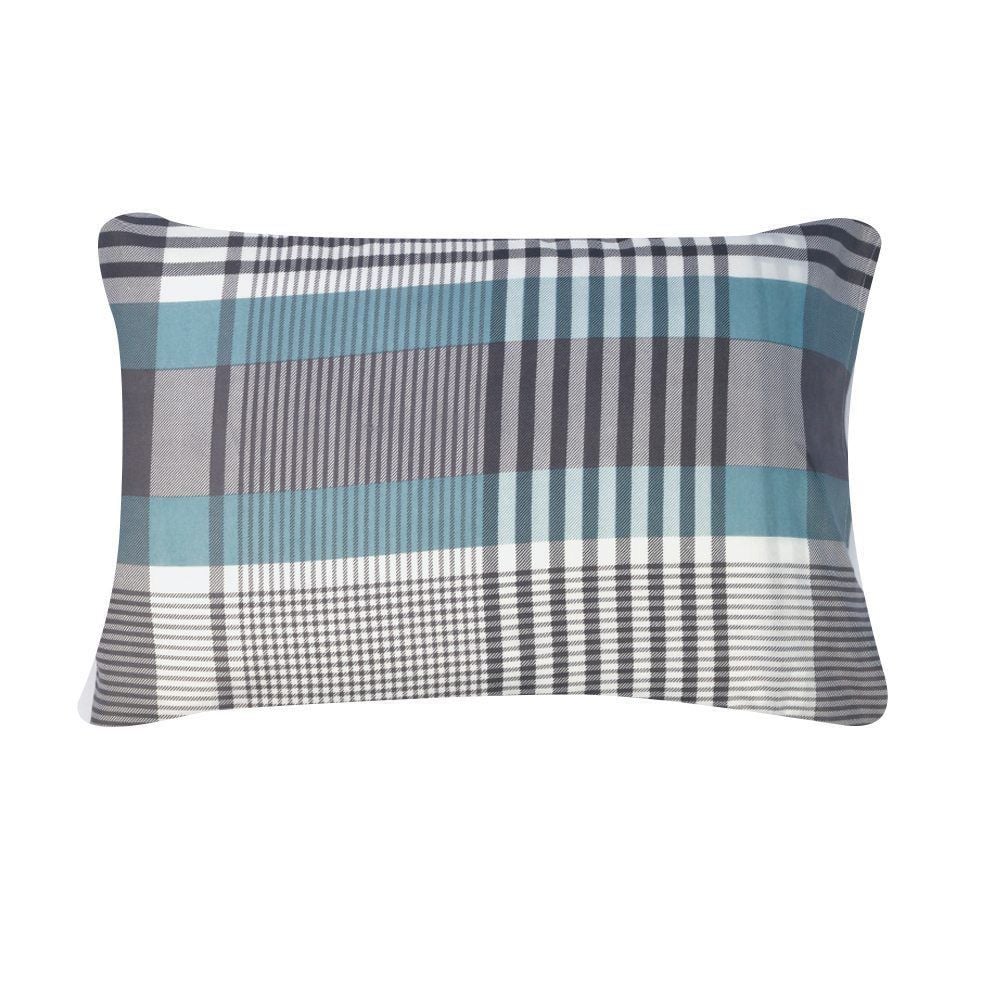 Jogo de Cama Casal Napoli Havan Casa 4 pçs - Pedro Xadrez Cinza