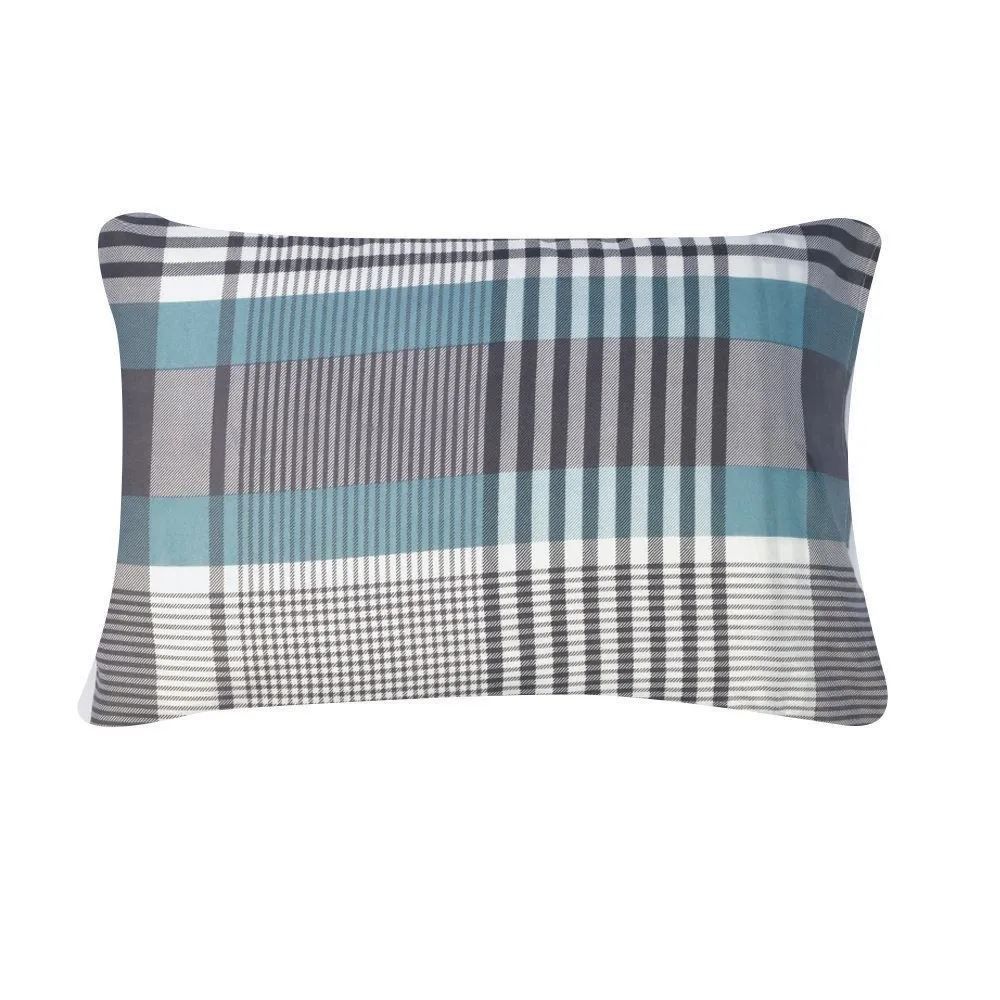 Jogo de Cama Casal Napoli Havan Casa 4 pçs - Pedro Xadrez Cinza