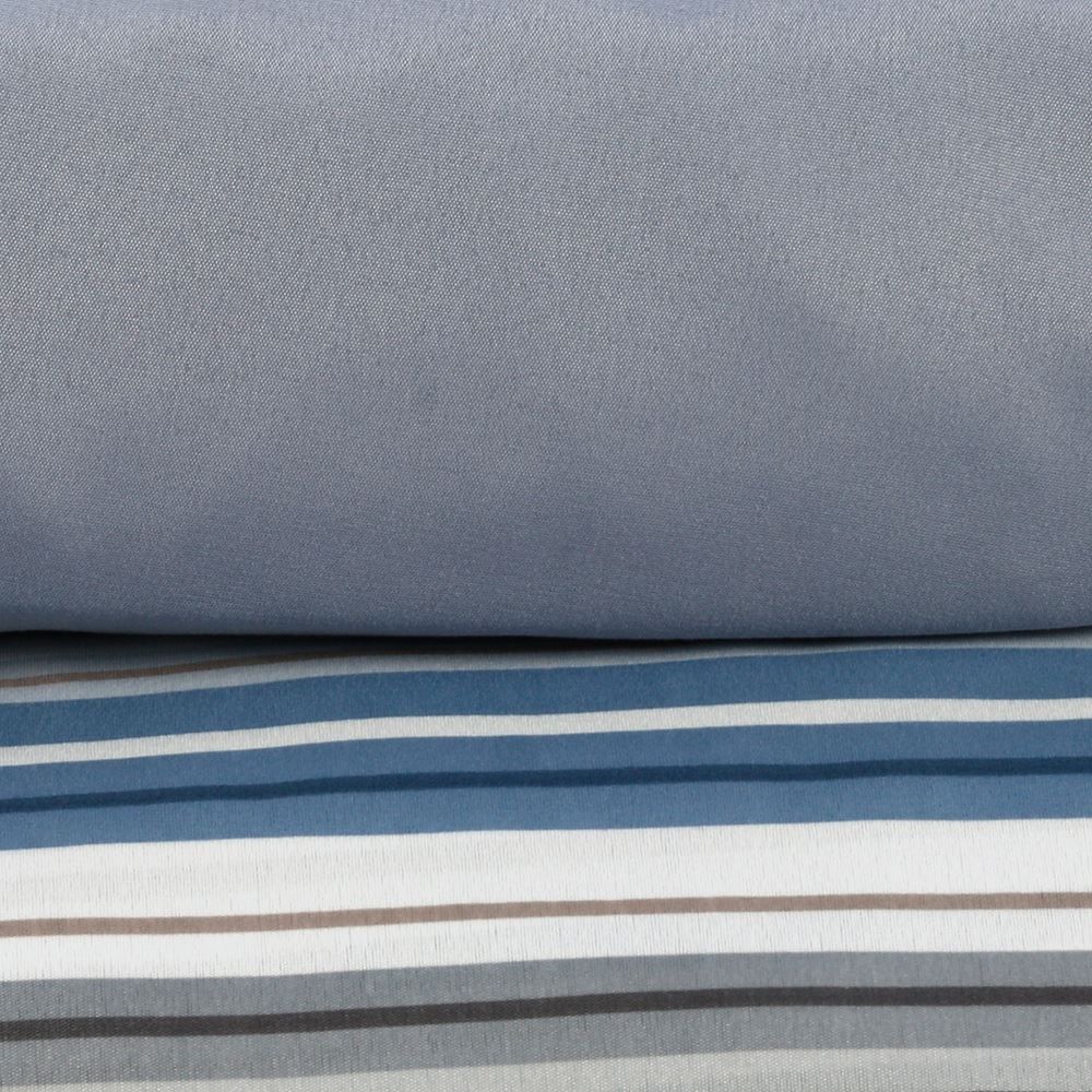 Jogo de Cama Casal Napoli Havan Casa 4 pçs - Laços Listra Azul Médio