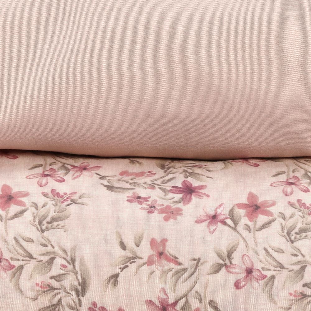 Jogo de Cama Casal Napoli Havan Casa 4 pçs - Elise Flowers Rosa