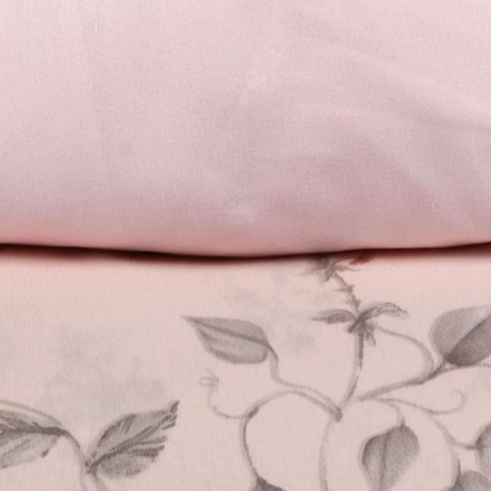 Jogo de Cama Casal Napoli Havan Casa 4 pçs - Suri Flowers Rosa
