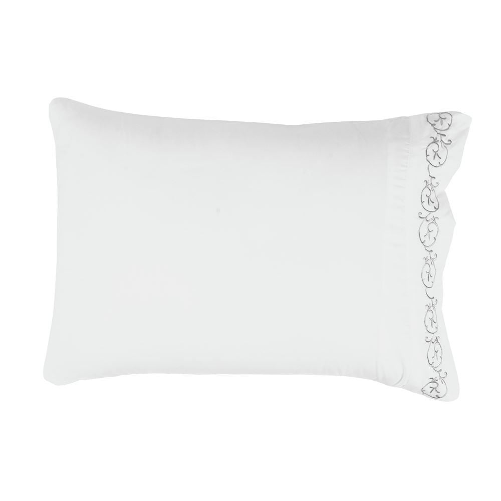 Jogo de Cama Imperial King Bordado Havan Casa 4 Peças - Branco