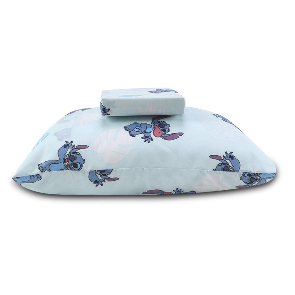Jogo De Cama Infantil Solteiro Disney By Hedrons 2 Pçs - Stitch Folhas