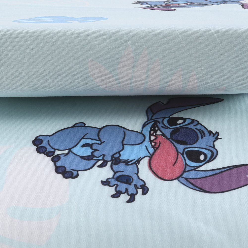 Jogo De Cama Infantil Solteiro Disney By Hedrons 2 Pçs - Stitch Folhas