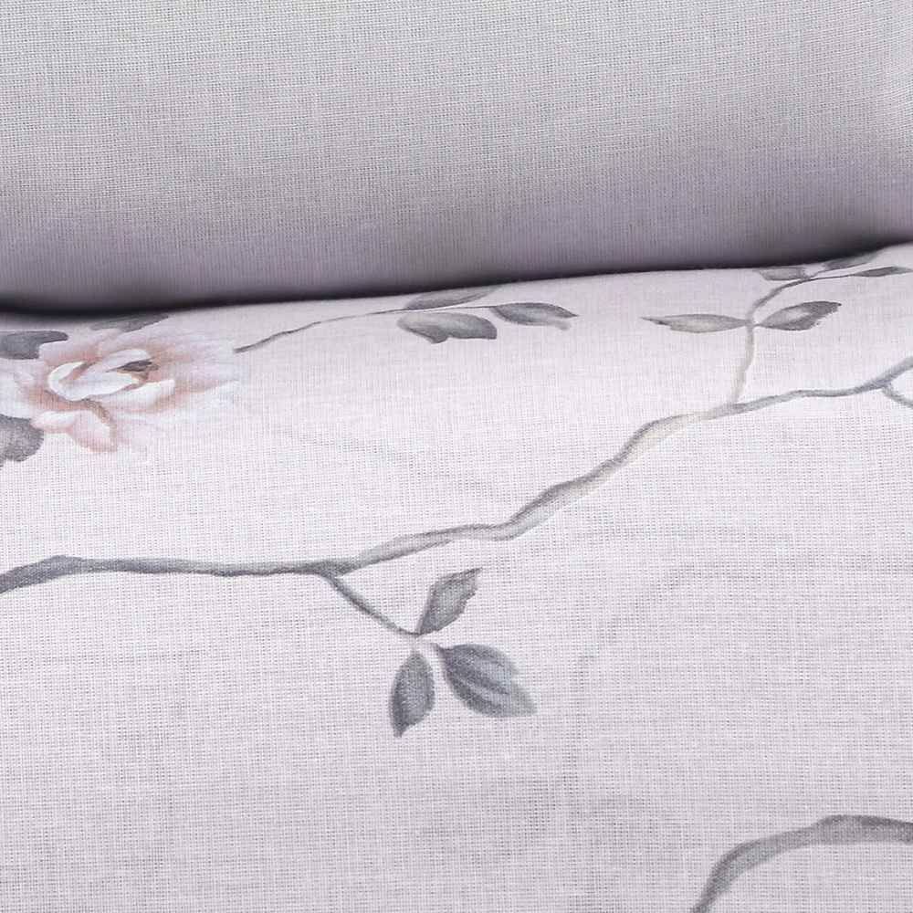 Jogo De Cama King 100% Algodão Royale 4 Peças - Soraia Flowers Bege