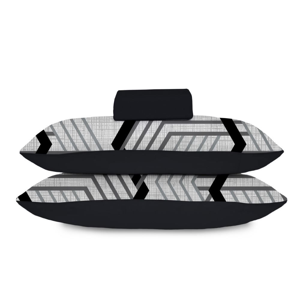 Jogo De Cama King Malha Havan Casa 3 Peças - CARBON/PRETO