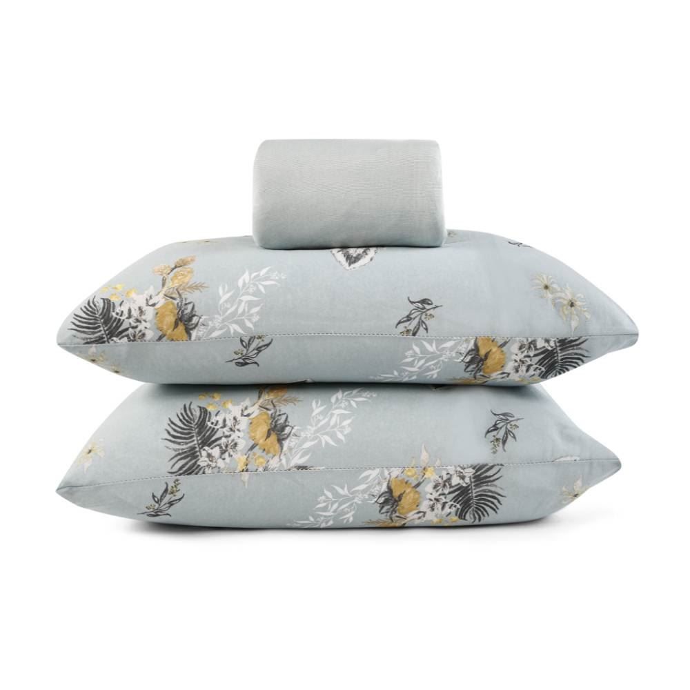 Jogo De Cama King Malha Solecasa Havan Casa 3 Pçs - Exotic Verde Nevoa