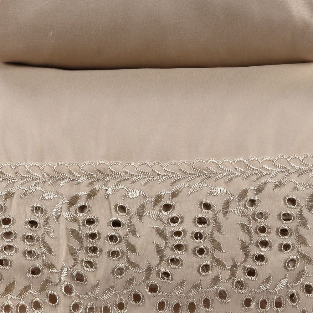 Jogo de Cama King Imperial com Renda Havan Casa 4 pçs - Bege