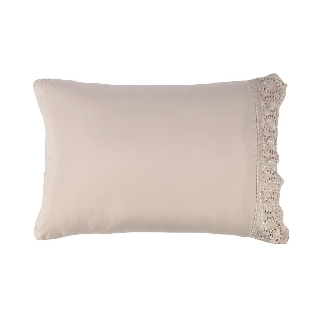 Jogo de Cama King Imperial com Renda Havan Casa 4 pçs - Bege