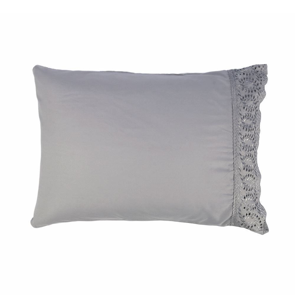 Jogo de Cama King Imperial com Renda Havan Casa 4 pçs - Cinza Amianto