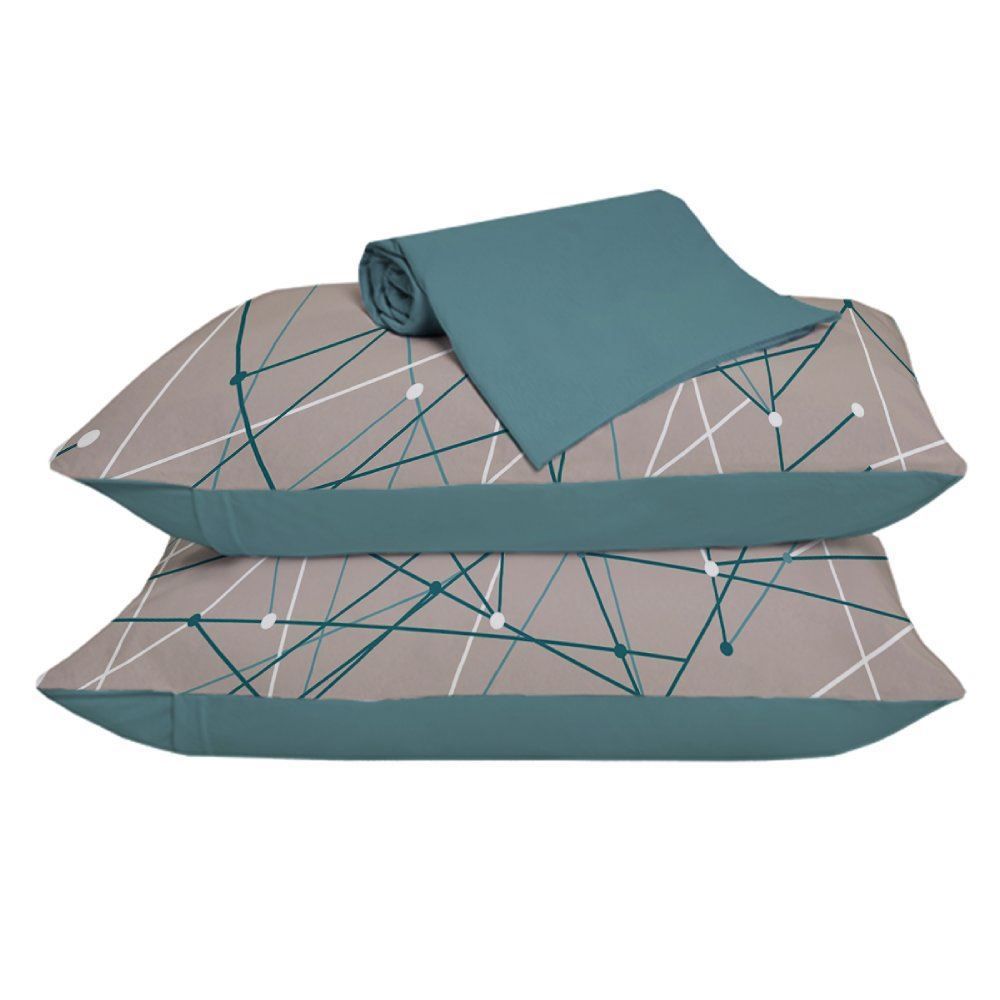 Jogo De Cama King Malha 100% Algodão Solecasa 3 Pçs - Caleo Retrô