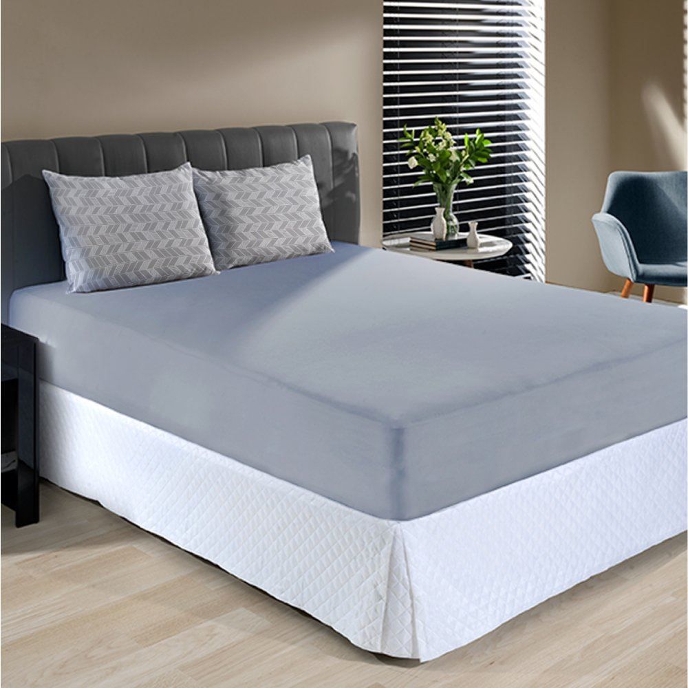 Jogo De Cama King Malha 100% Algodão Solecasa 3 Pçs - Pisa Cinza