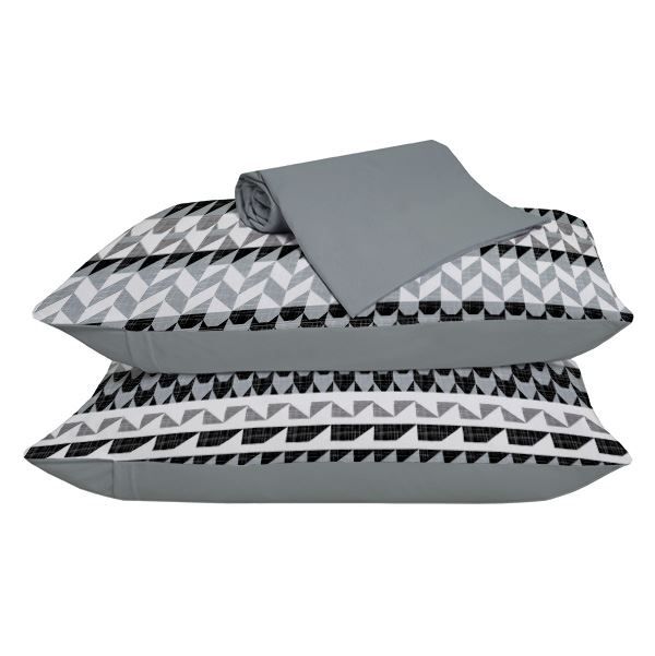 Jogo De Cama King Malha 100% Algodão Solecasa 3 Pçs - Onix Cinza