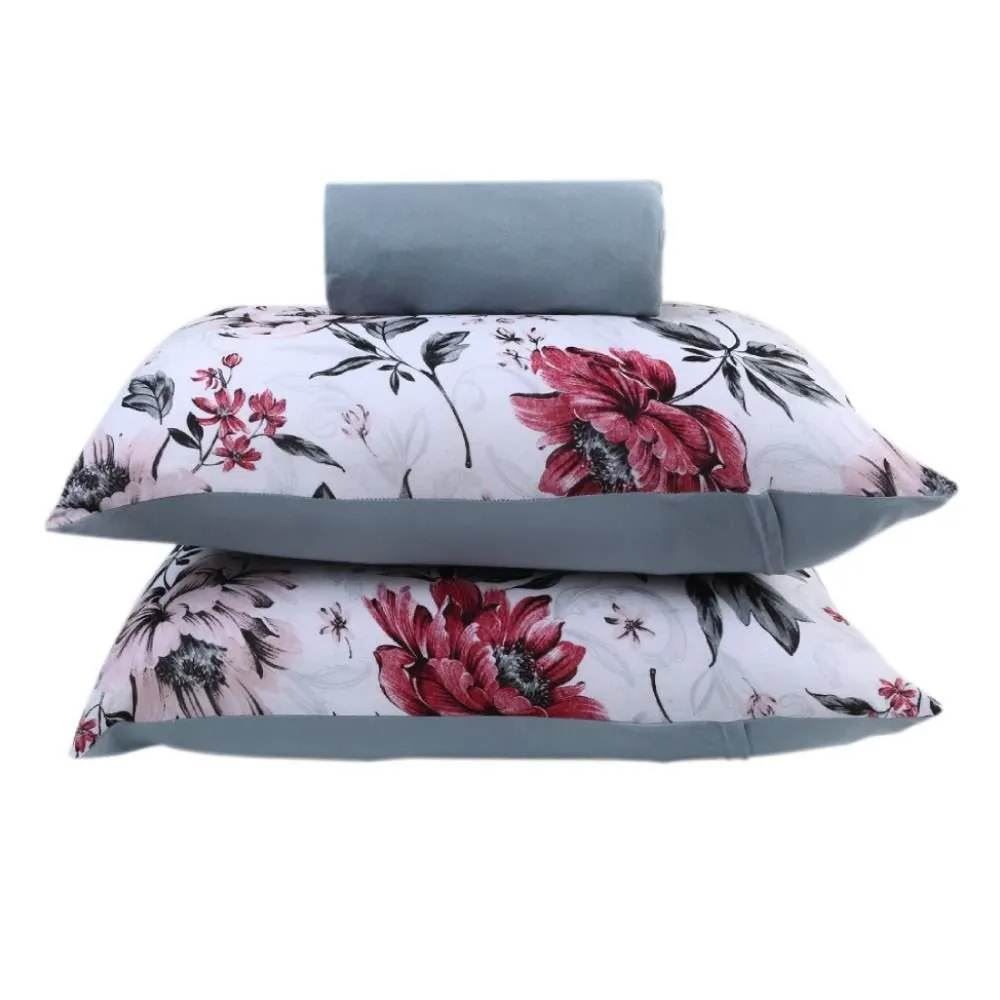 Jogo De Cama King Malha 100% Algodão Solecasa 3 Pçs - Marselli Cinza