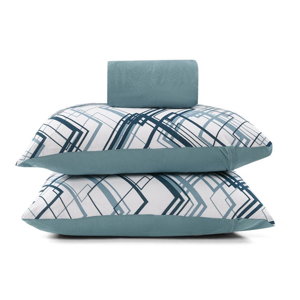 Jogo De Cama King Malha 100% Algodão Solecasa 3 Pçs - Charm Retro