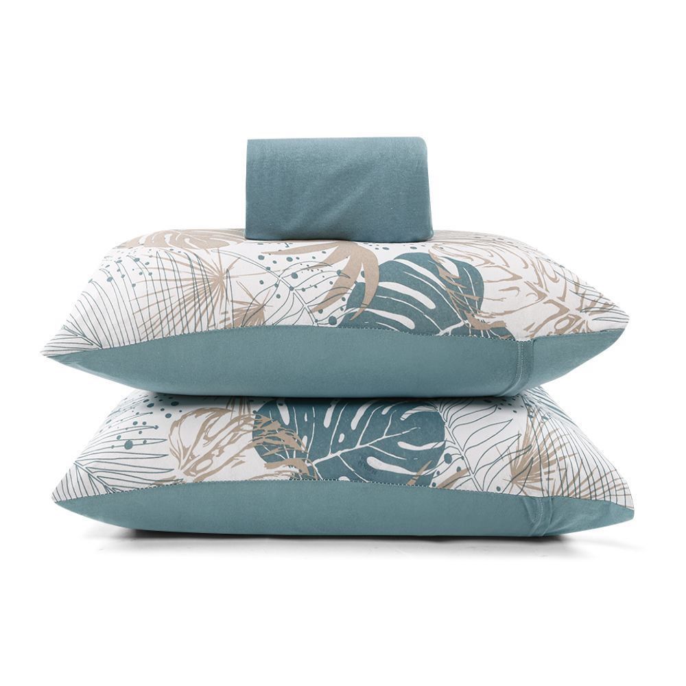 Jogo De Cama King Malha 100% Algodão Solecasa 3 Pçs - Botânica Retro