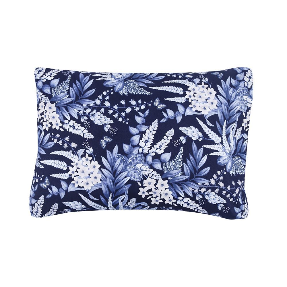 Jogo De Cama King Micropercal 180 Fios Havan Casa 4 Pçs - Elegance Flowers Marinho