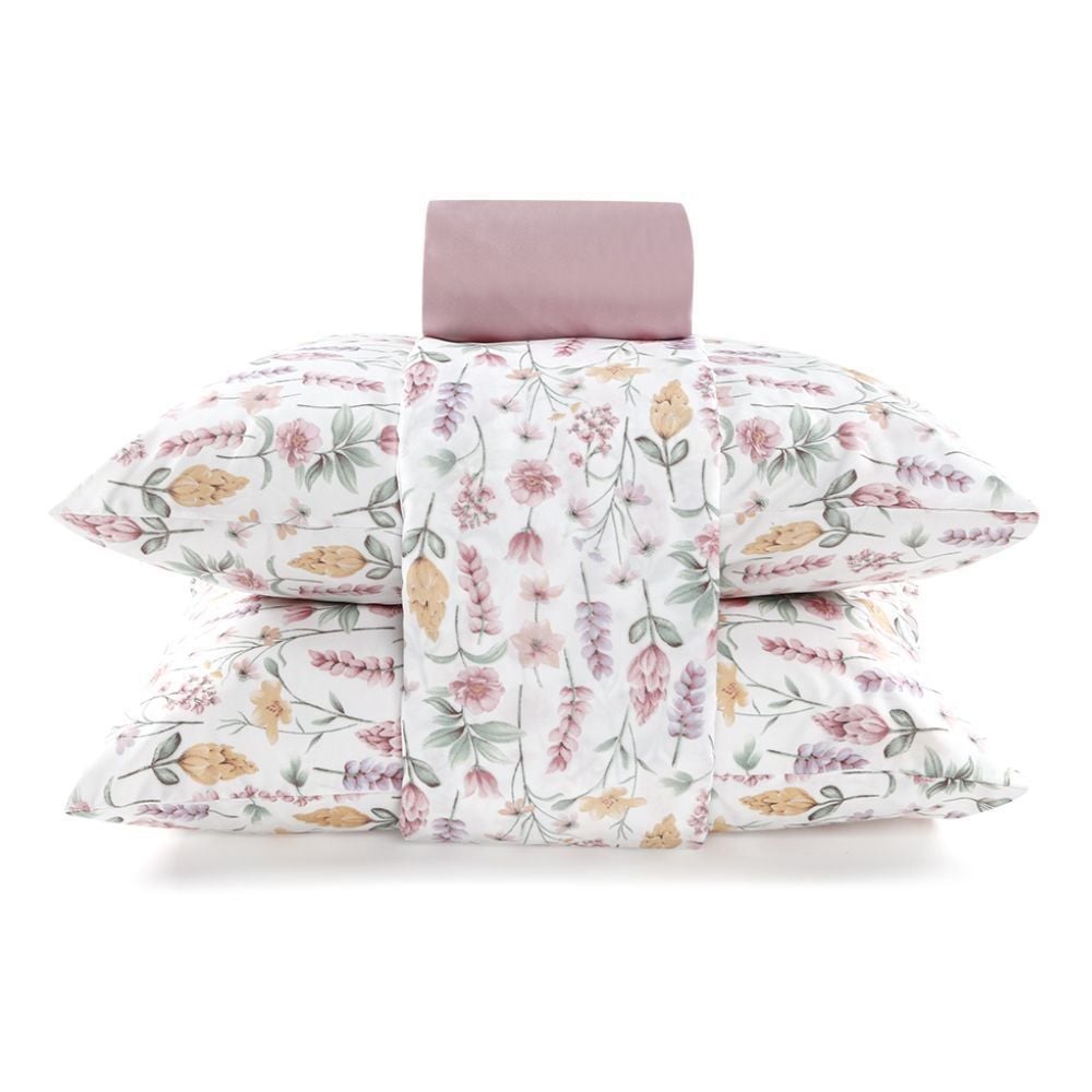 Jogo De Cama King Micropercal 180 Fios Havan Casa 4 Pçs - Gardenia Flower Rosa