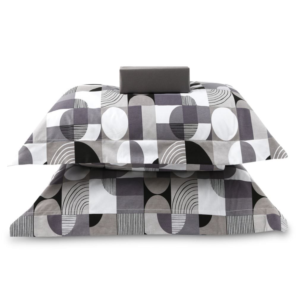 Jogo De Cama King Percal 200 Fios Algodão Buona Fortuna 3 Pçs - Miguel Chumbo