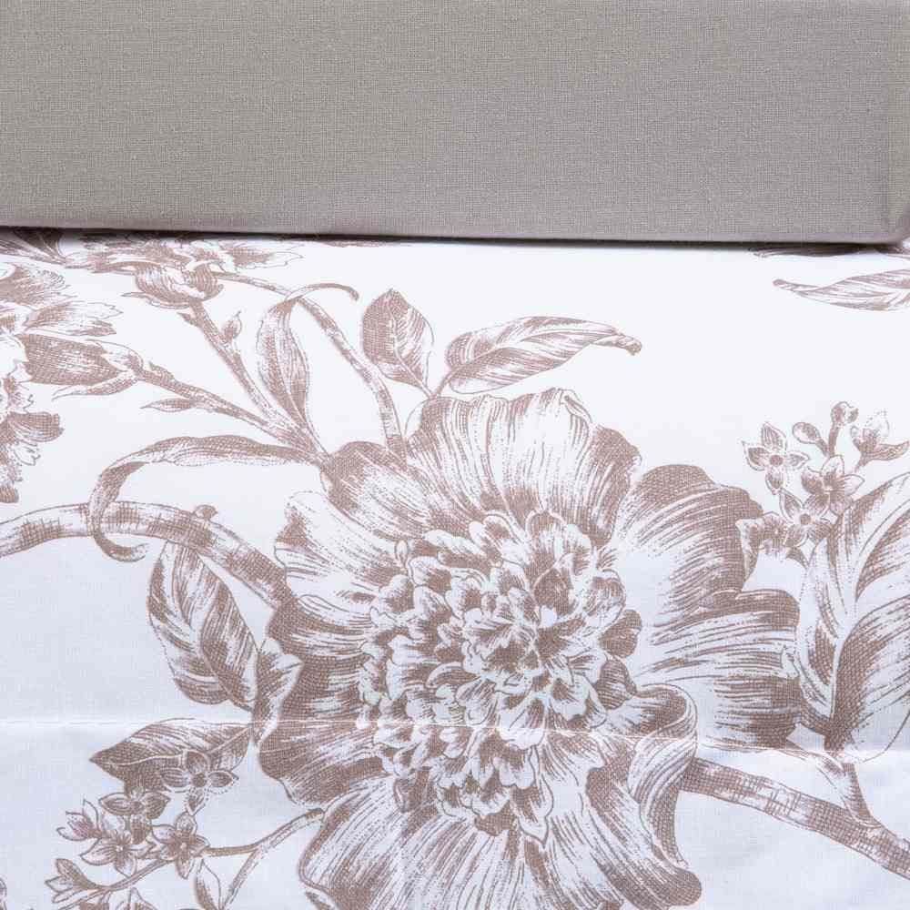 Jogo De Cama King Percal 100% Algodão Buona Fortuna 3 Pçs - Olivia Cru