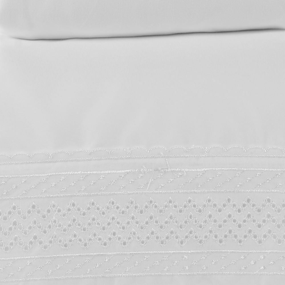 Jogo de Cama King Renda Imperial Havan Casa 4 pçs - Branco