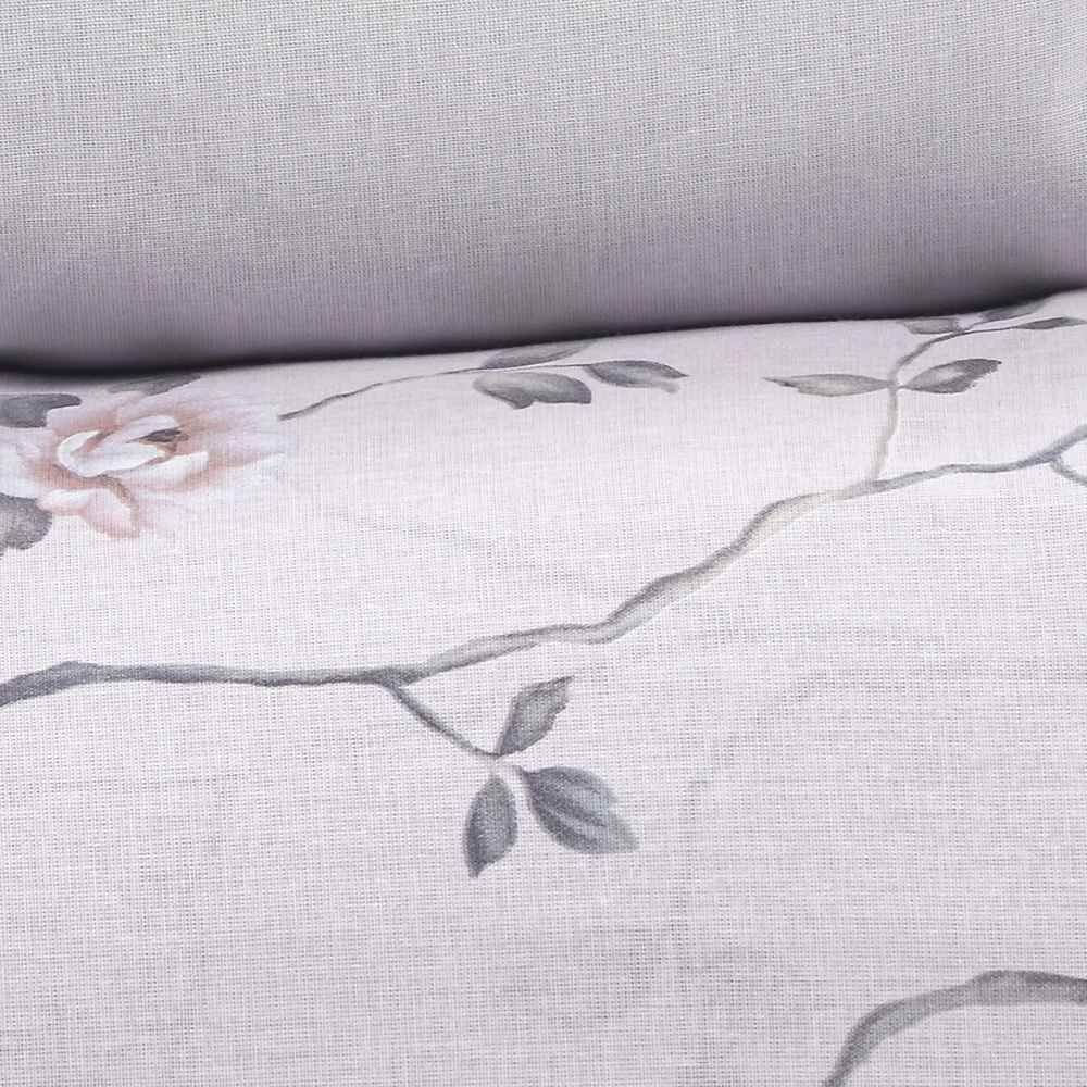 Jogo De Cama Queen 100% Algodão Royale 4 Peças - Soraia Flowers Bege