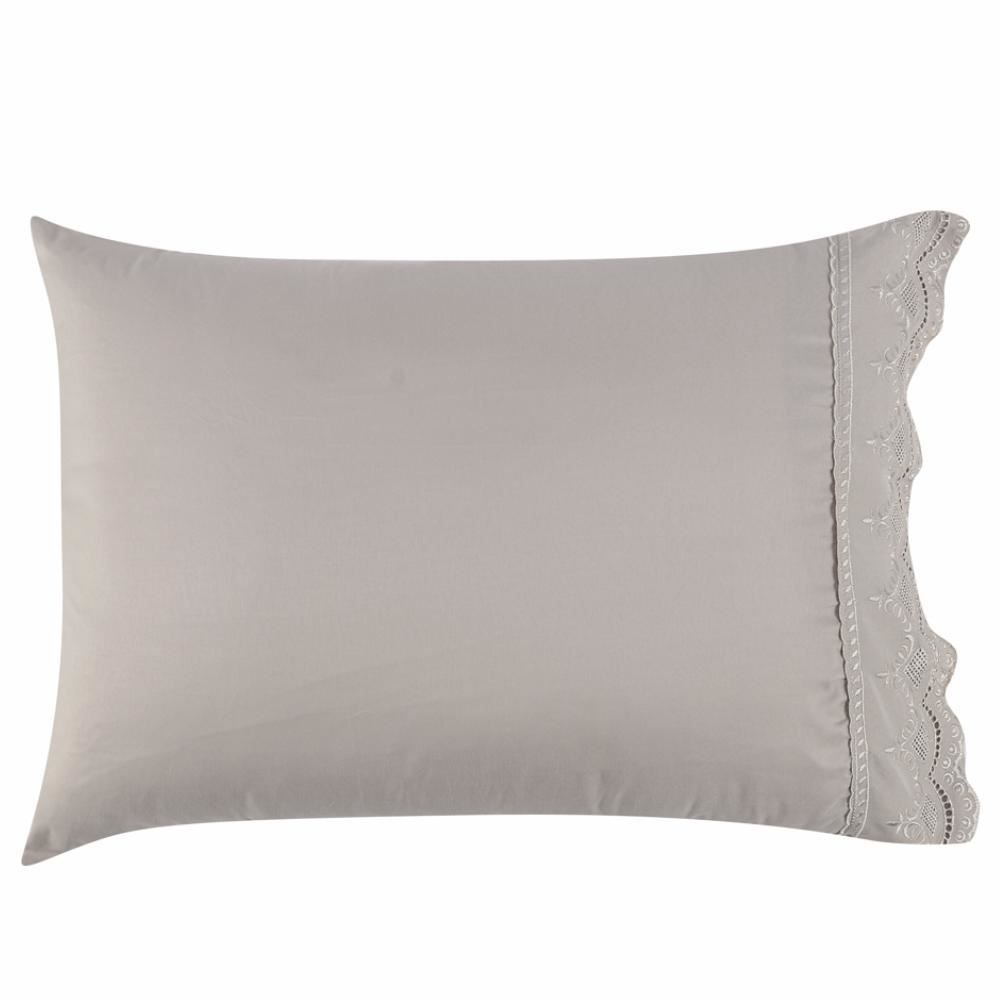 Jogo De Cama Queen 100% Poliéster Com Renda Havan Casa 4 Pçs - Cru