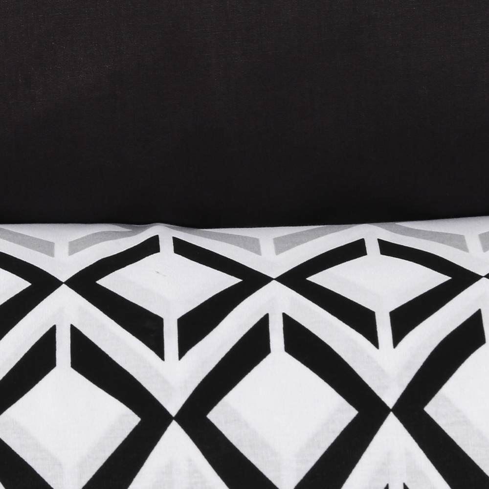 Jogo De Cama Queen Percal 200 Fios Buona Fortuna 4 Pçs - Benício Preto 