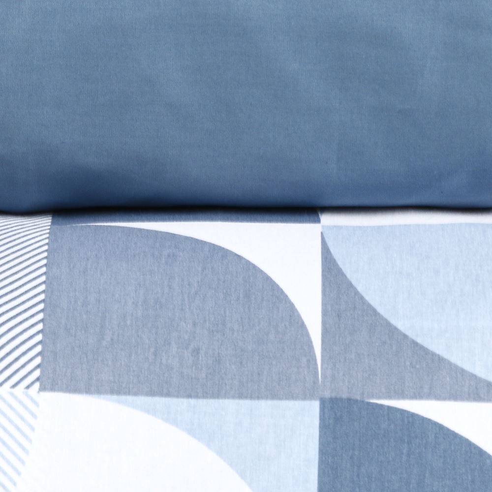 Jogo De Cama Queen Percal Buona Fortuna 4 Pçs - Lorenzo Azul 