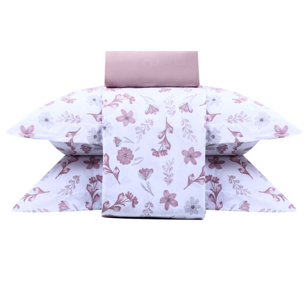 Jogo De Cama Queen Percal Buona Fortuna 4 Pçs - Nina Rosa