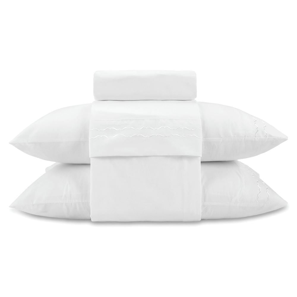 Jogo de Cama Queen Bordado Imperial 4 pçs Havan Casa - Branco