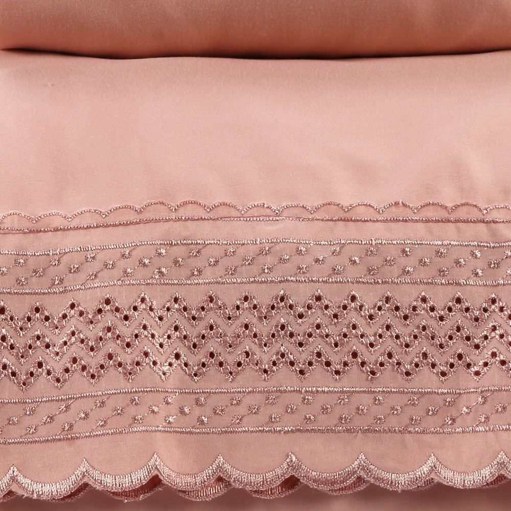 Jogo de Cama Queen com Renda Imperial Havan Casa 4 pçs - Rosa