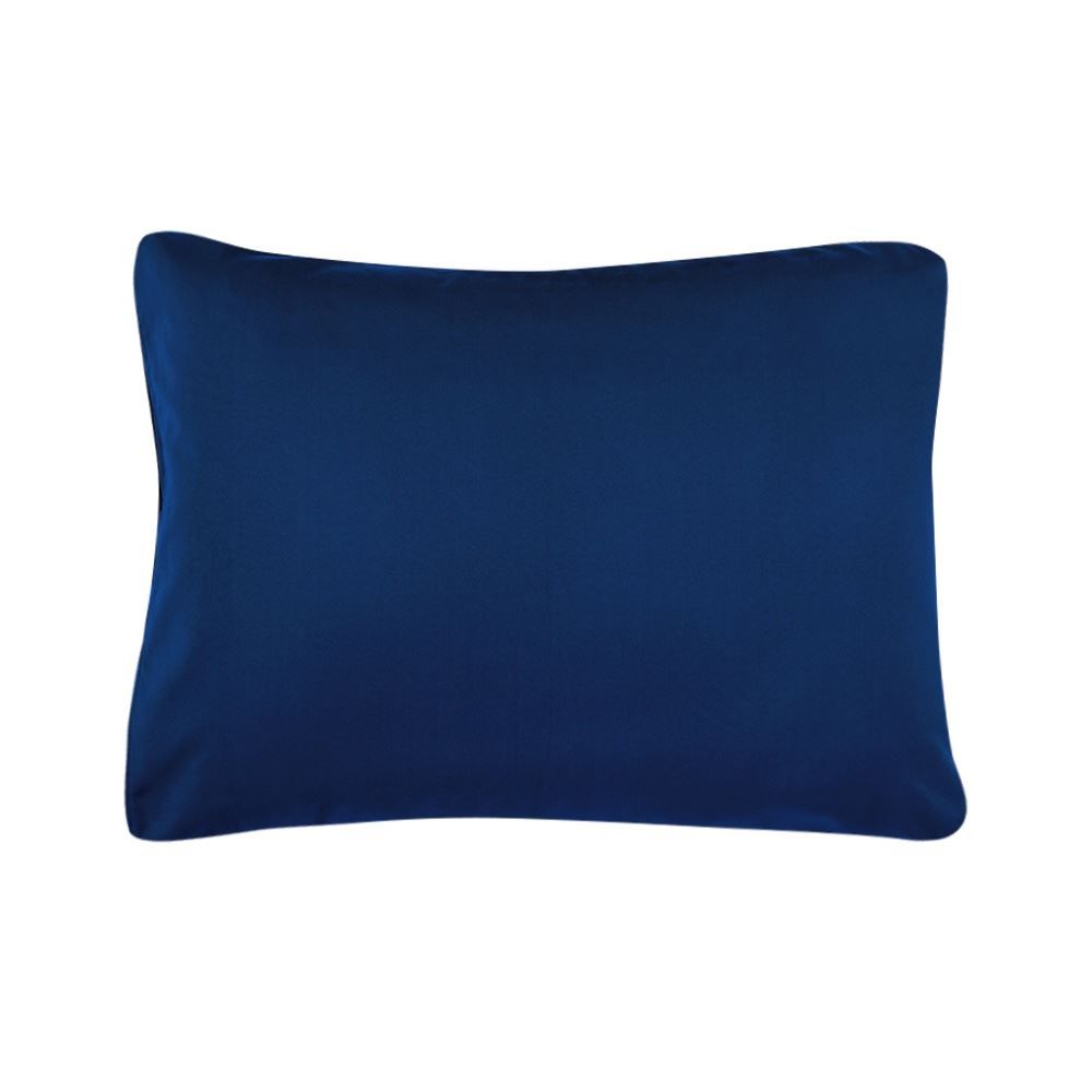 Jogo De Cama Queen Micropercal Liso Havan Casa 4 Peças - Azul Marinho 