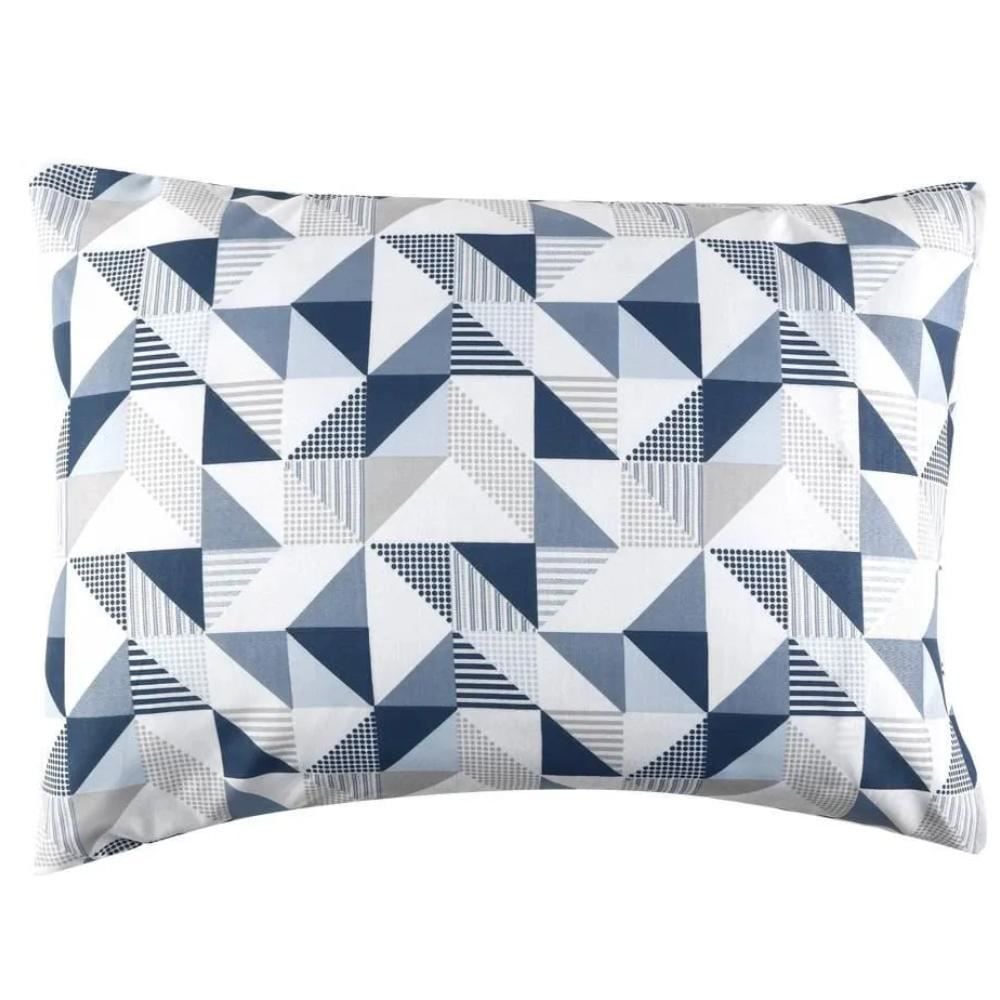 Jogo de Cama Queen Napoli Havan Casa 4 pçs - Geo Azul