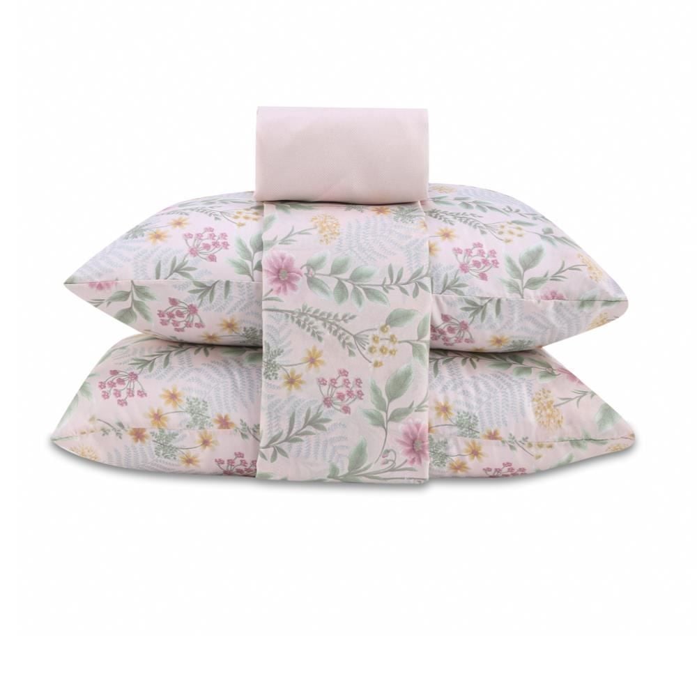 Jogo de Cama Queen Napoli Havan Casa 4 pçs - Iris Flowers Rosa