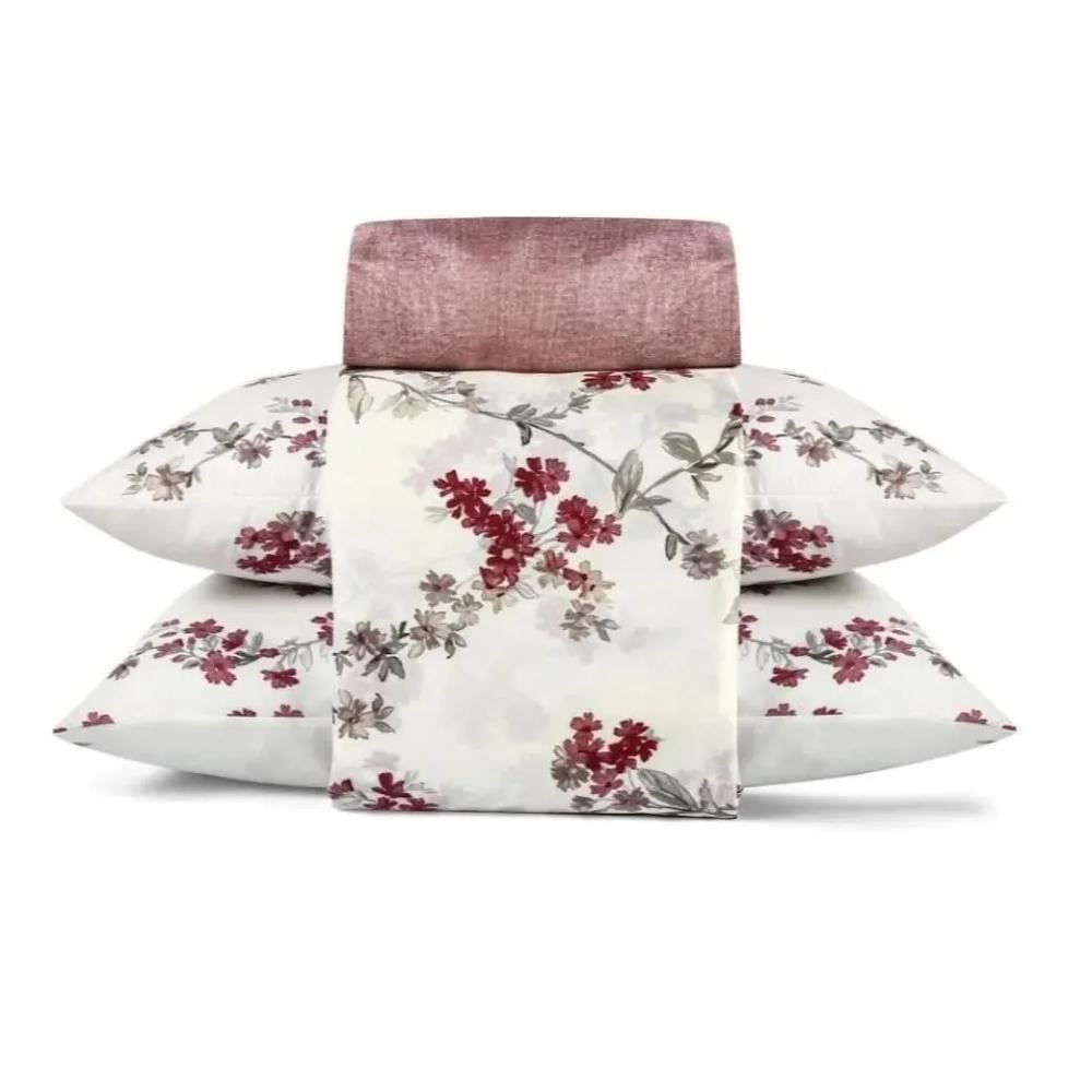 Jogo de Cama Queen Napoli Havan Casa 4 pçs - Vinho