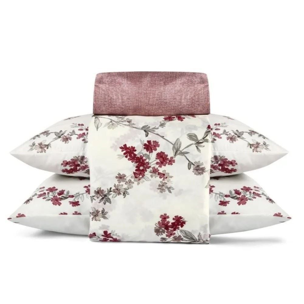 Jogo De Cama Queen Microfibra 150 Fios Havan Casa 4 Peças - Daiana Vinho